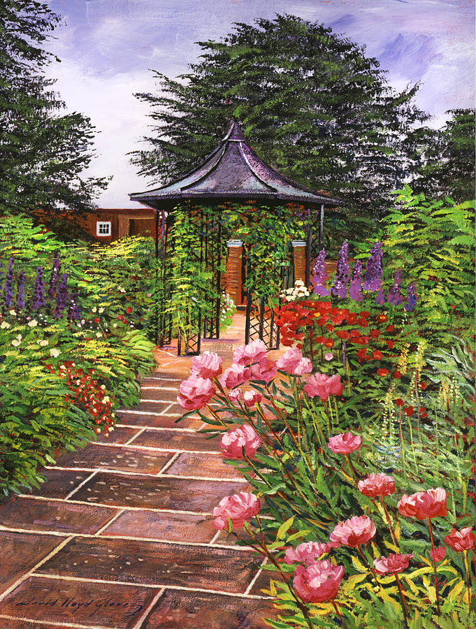 Garden Painting - Carrington Garden by David Lloyd Glover