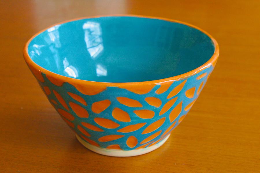 Carrot Bowl Ceramic Art by Polly Castor