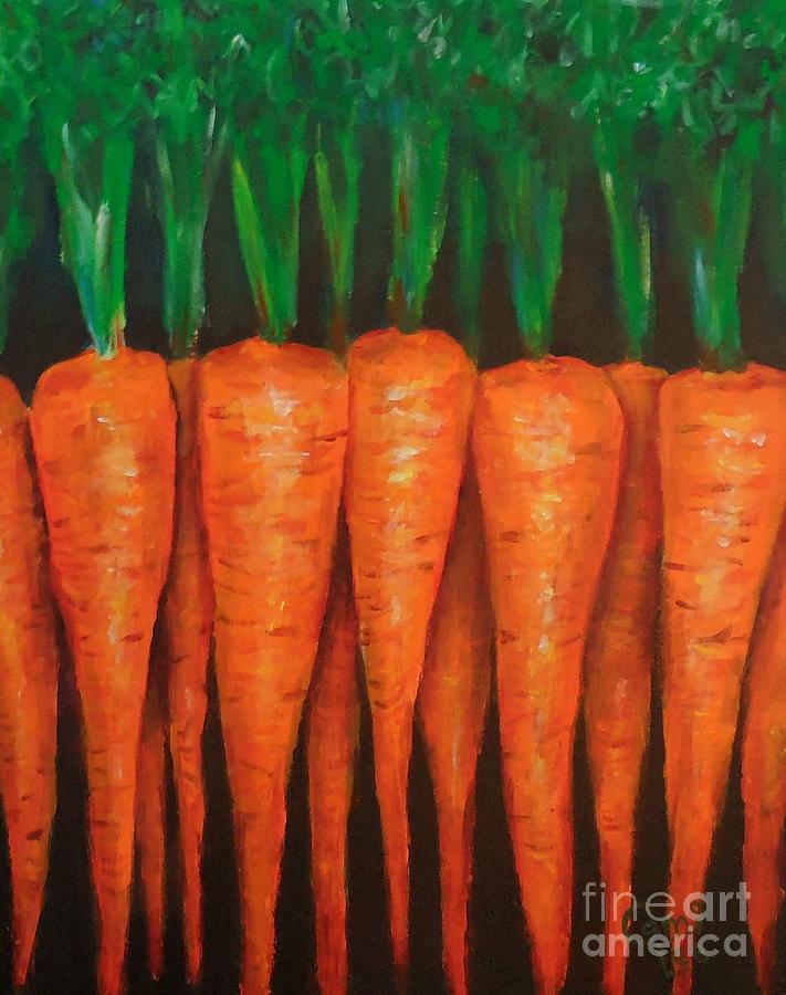 Carrots Painting by Cami Lee