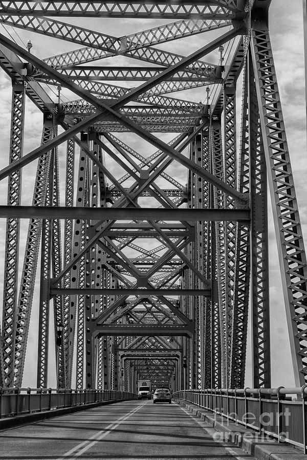 Cars crossing steel bridge in Owensboro, KY, USA Photograph by Patricia Hofmeester