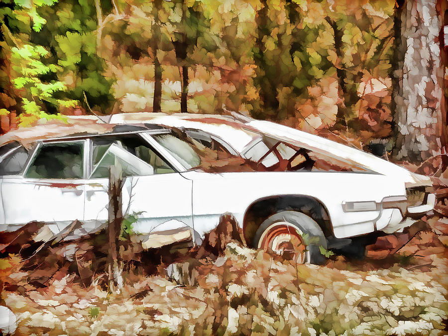 Cars left for dead Painting by Jeelan Clark