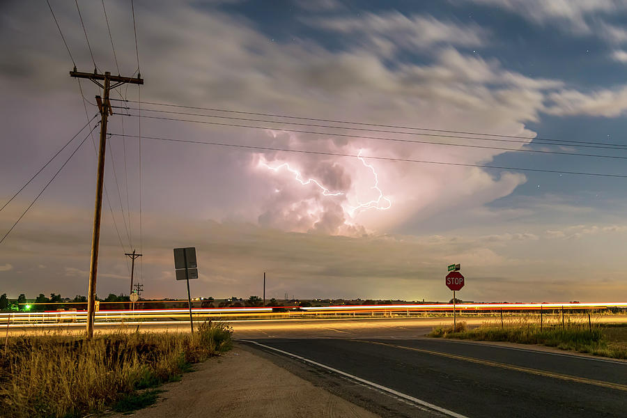 Cars Lightning and Lines Photograph by James BO Insogna