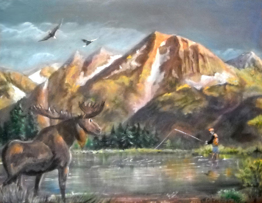 Carson Peak Painting by Olga Kaczmar