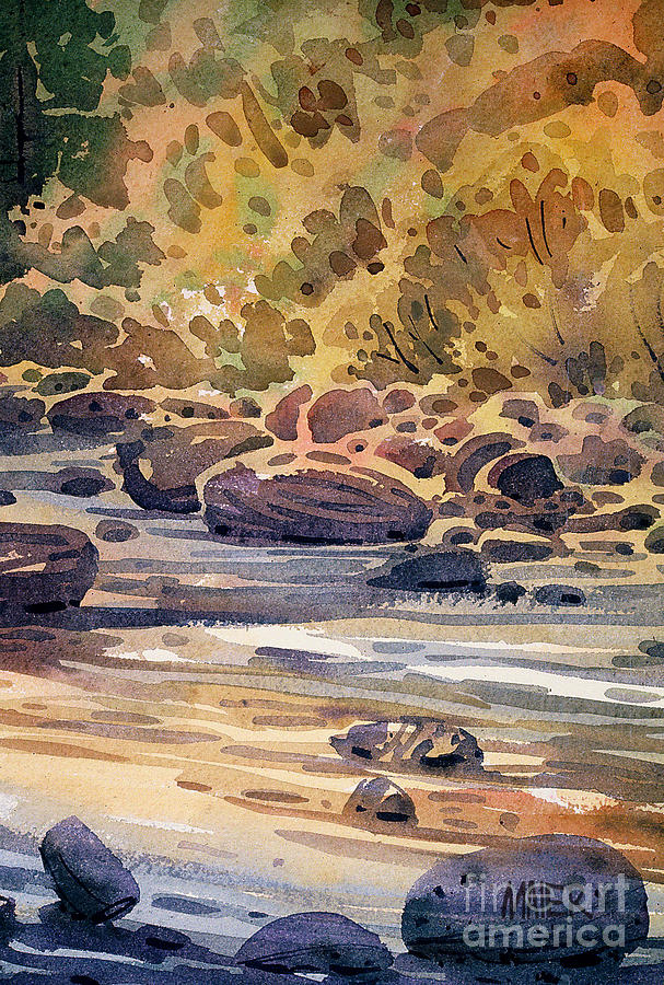 Carson River in Autumn Painting by Donald Maier