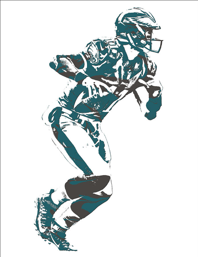 Carson Wentz PHILADELPHIA EAGLES PIXEL ART 9 T-Shirt by Joe Hamilton -  Pixels