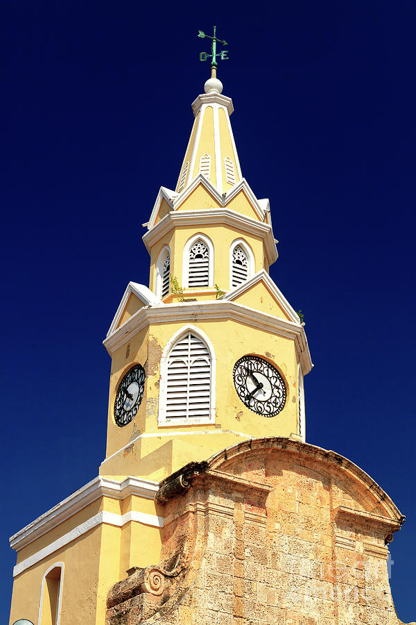 Cartagena Clock Tower Monument Photograph by John Rizzuto