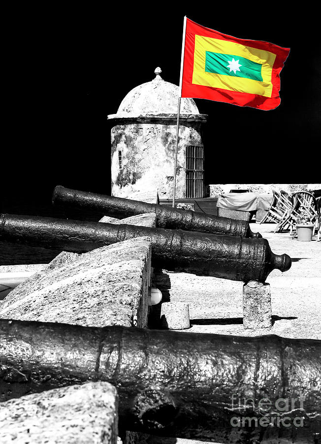 Cartagena de Indias Flag Photograph by John Rizzuto