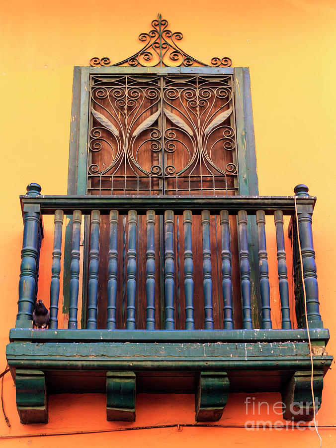 Cartagena Green Balcony Photograph by John Rizzuto