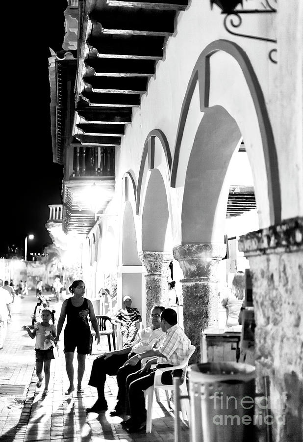 Cartagena Night Walk Photograph by John Rizzuto