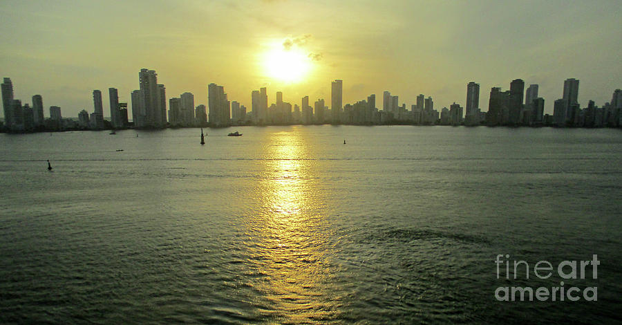 Cartagena Sunset 1 Photograph by Randall Weidner
