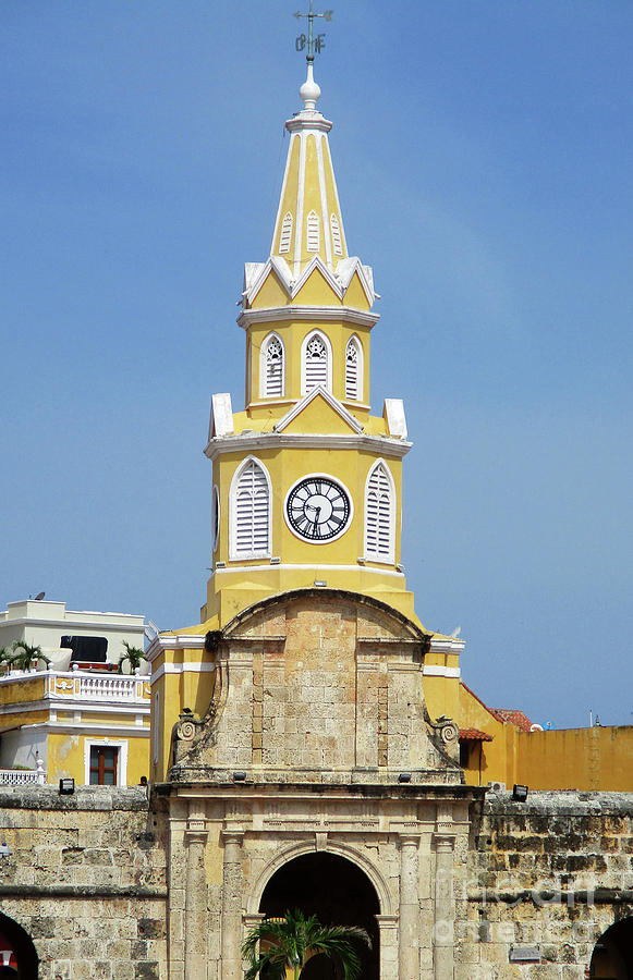 Cartagena Torre El Reloj 1 Photograph by Randall Weidner