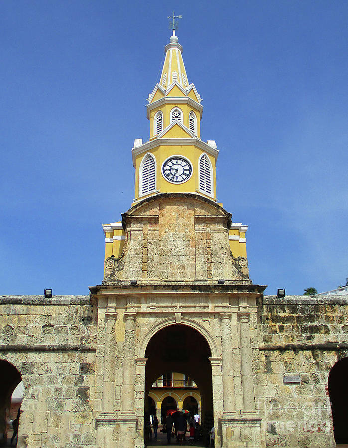 Cartagena Torre El Reloj 2 Photograph by Randall Weidner
