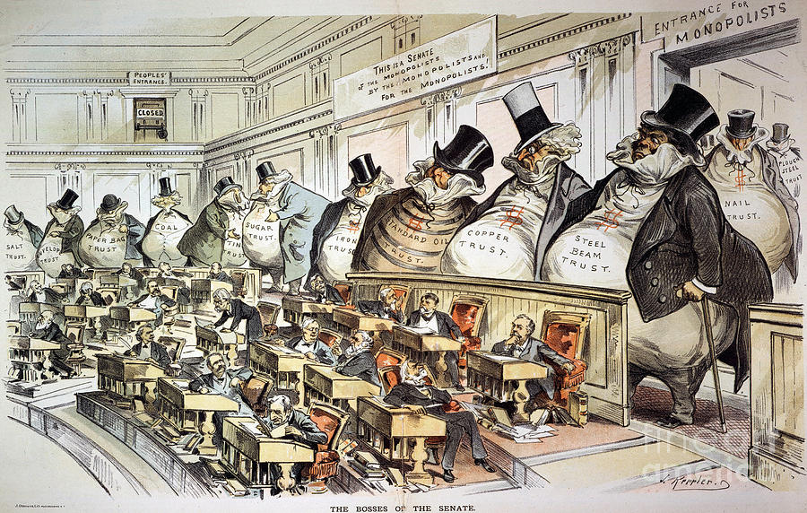 Anti-trust Cartoon, 1889 Drawing by Joseph Keppler
