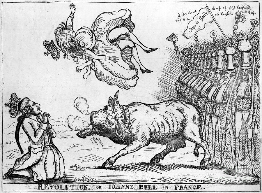 Cartoon, French Revolution. Drawing by Granger - Fine Art America