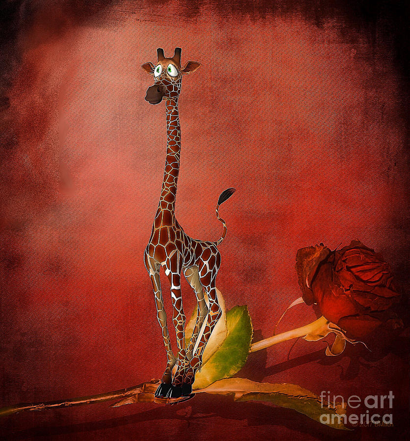 Cartoon Giraffe Digital Art by Barbara Milton
