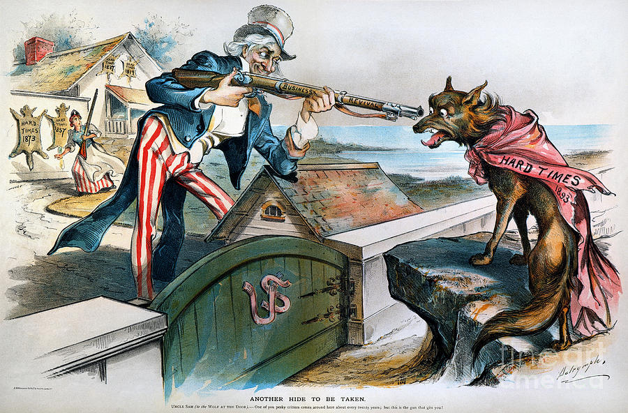 Cartoon: Panic Of 1893 Photograph by Granger