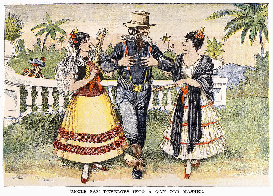 Cartoon: Uncle Sam, 1898 Photograph by Granger