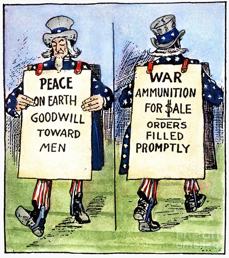 Cartoon: U.s. Neutrality Photograph by Granger