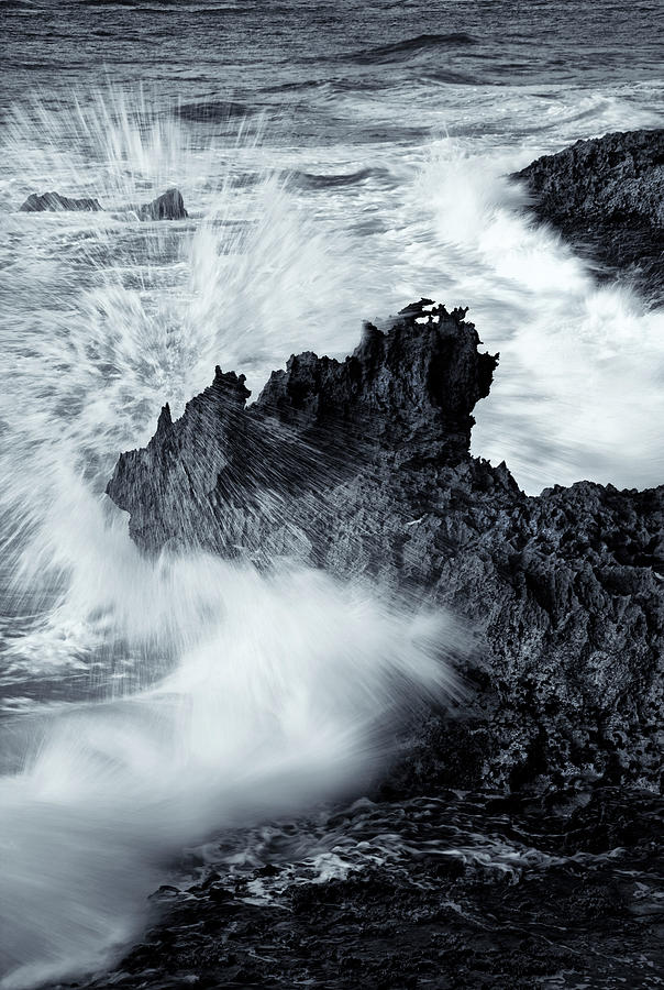 Spray Photograph - Makewehi Sea Explosion by Michael Dawson