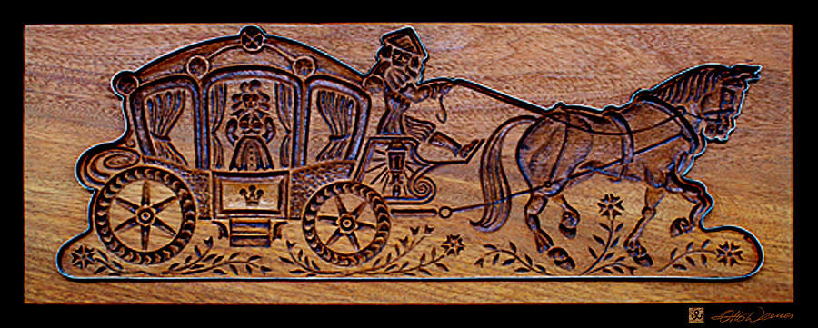 Carved Wood Photograph - Carved Cookie Mold 21 by Hanne Lore Koehler