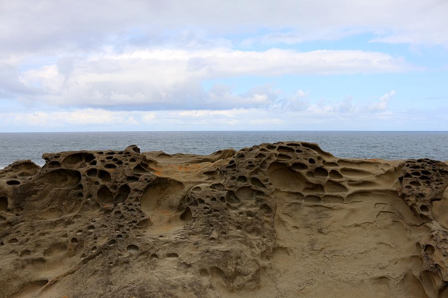 Carved Sandstone along the Oregon Coast - 6 Photograph by Christy Pooschke
