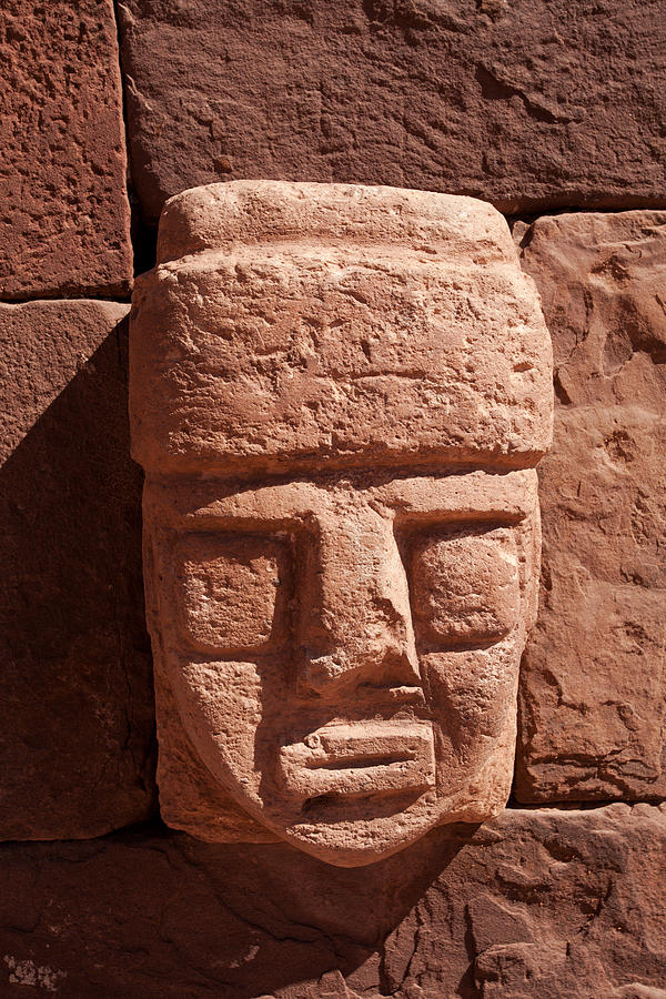 Carved Stone Tenon-Head  Photograph by Aivar Mikko