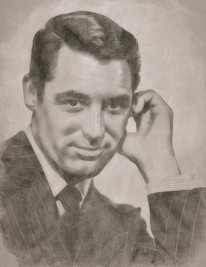 Cary Grant Hollywood Icon Drawing
