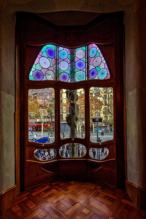 Casa Batllo Window Barcelona Spain Photograph by Adam Rainoff