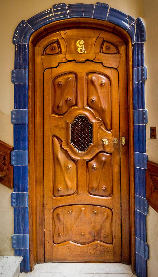 Casa Batllo Gaudi Door Photograph by Adam Rainoff