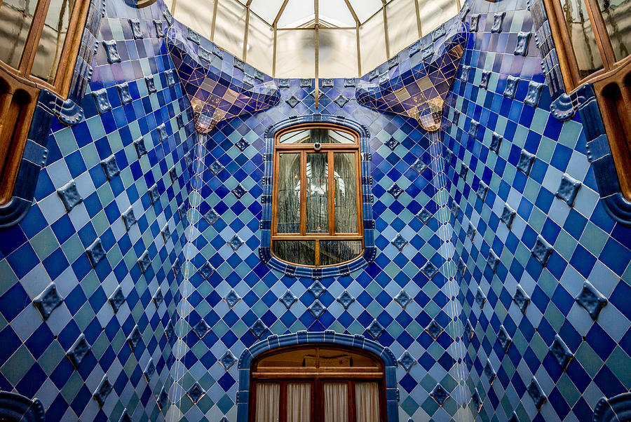 Casa Batllo Gaudi Patio Window Photograph by Adam Rainoff
