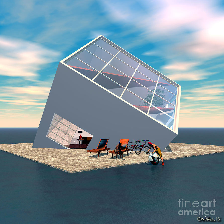 Architecture Digital Art - Casa Cubo by Walter Neal