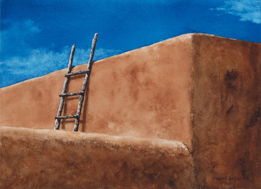 Adobe Painting - Casa De Chavez by Jimmy Magouirk