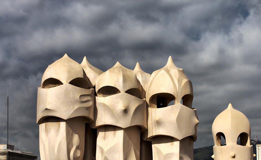 Casa Mila Masks Photograph by Farol Tomson