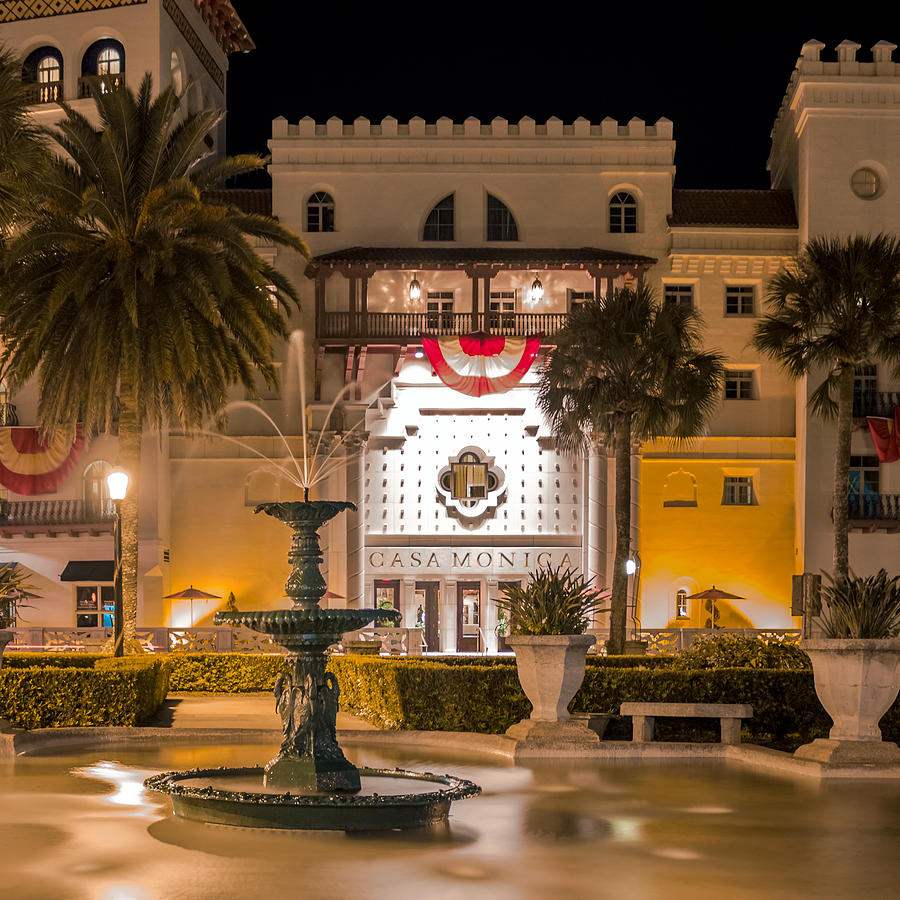 Casa Monica At The Lightner Museum Fountain Photograph by Travelers Pics