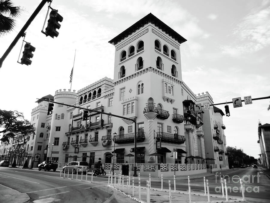 Casa Monica In Black And White Photograph by D Hackett