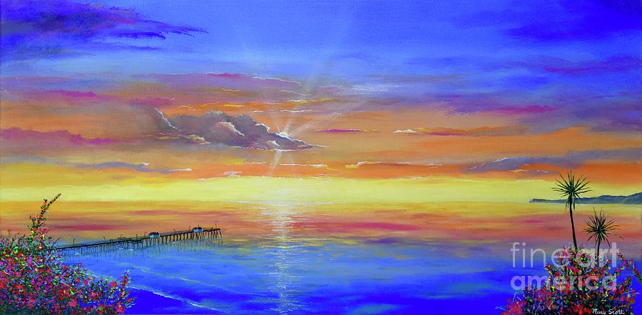 Casa Romantica Sunset Painting by Mary Scott
