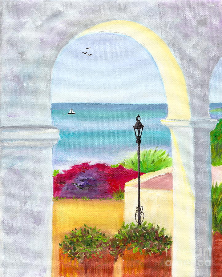 Casa Romantica View Painting by Mary Scott