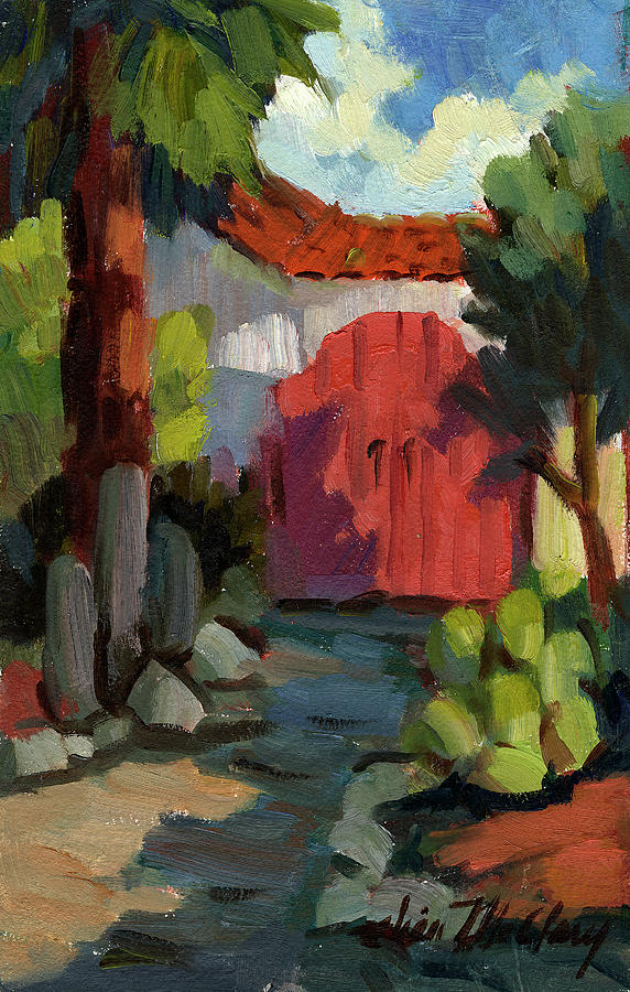 Casa Tecate Gate Painting by Diane McClary