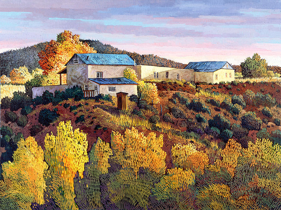 Fall Painting - Casa Vieja de Chimayo by Donna Clair