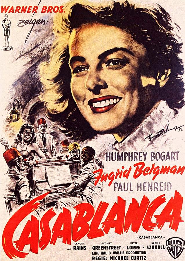 Casablanca Movie Photograph - Casablanca B by Movie Poster Prints