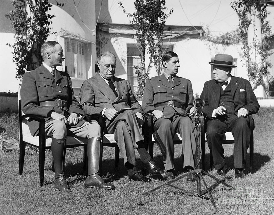 Casablanca Conference Photograph by Granger