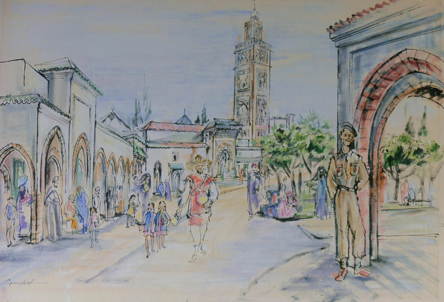 Casablanca Painting by Lily Spandorf