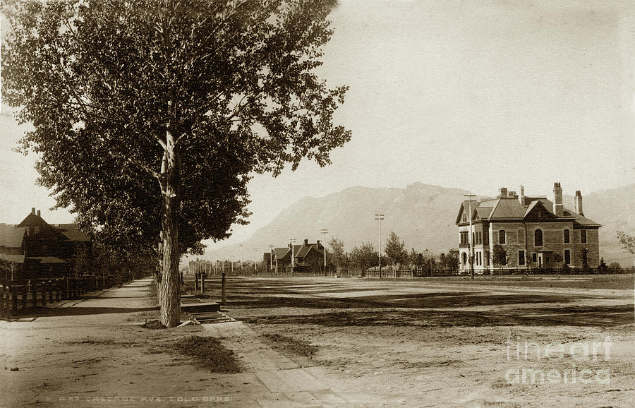 William Henry Jackson Photograph - Cascade Avenue,  Colorado Springs, El Paso County, Colorado Circa 1890 by Monterey County Historical Society