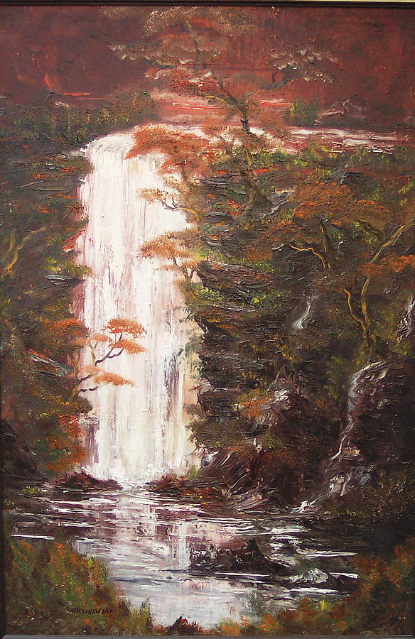 cascade III Painting by Miroslaw  Chelchowski