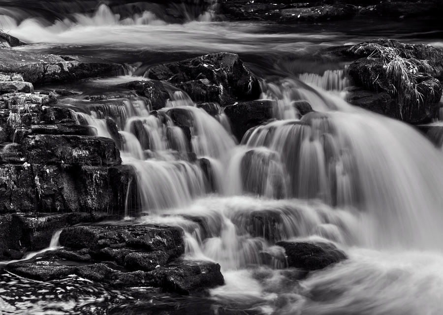 Nantahala Photograph - Cascade In Black and White by Greg and Chrystal Mimbs
