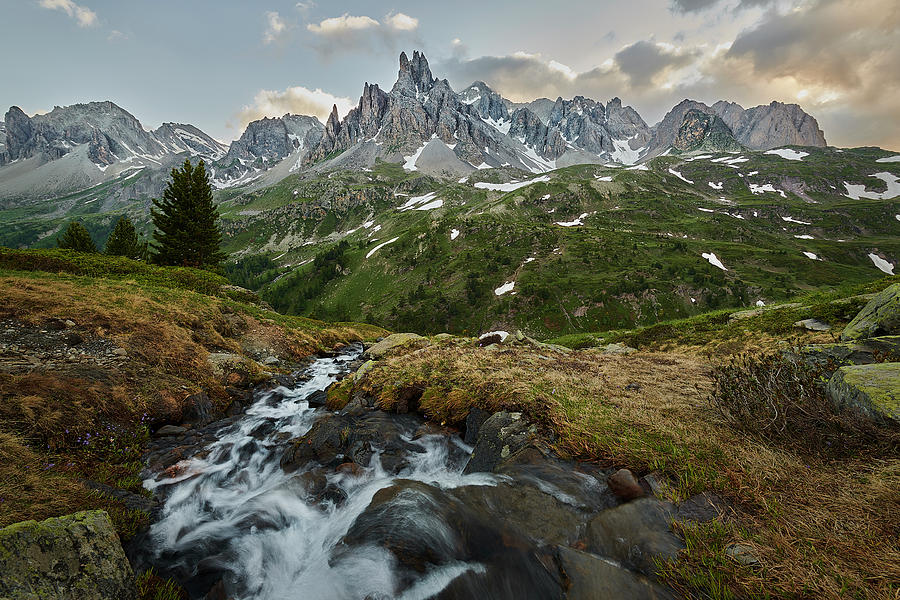 Cascade in the Alps Photograph by Jon Glaser
