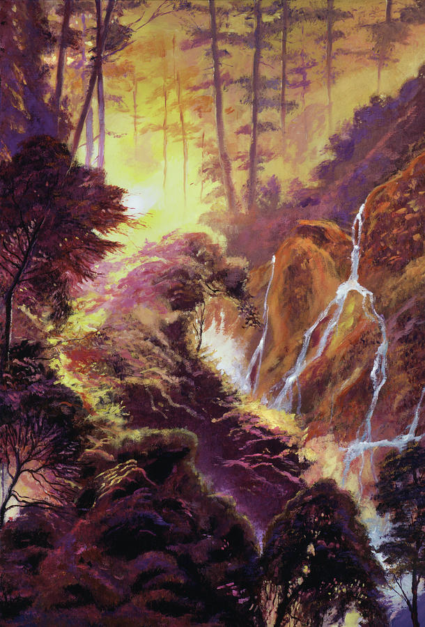 Cascade Ravine Painting by David Lloyd Glover