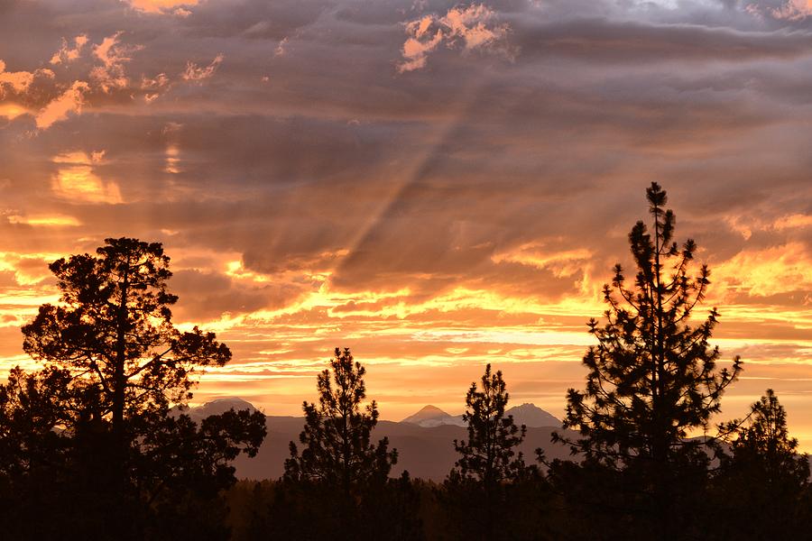 Bend Photograph - Cascade Sunset by Christian Heeb