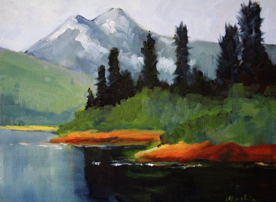 Cascade View Painting by Nancy Merkle
