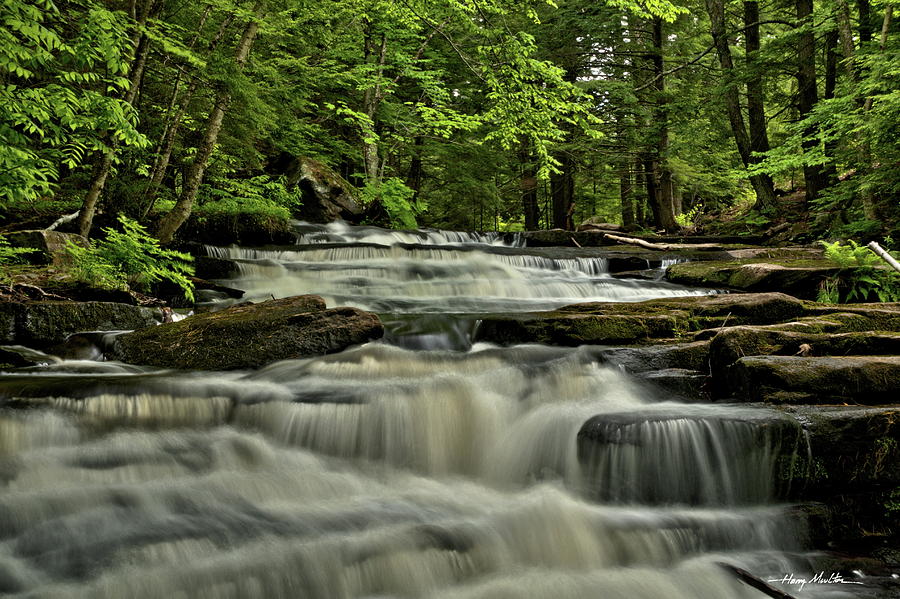Cascades in The Rain Photograph by Harry Moulton